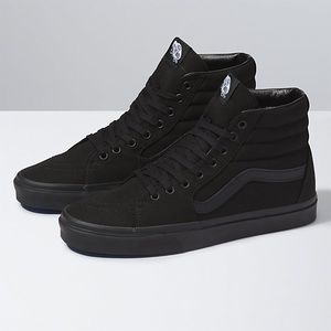 High tops all black vans